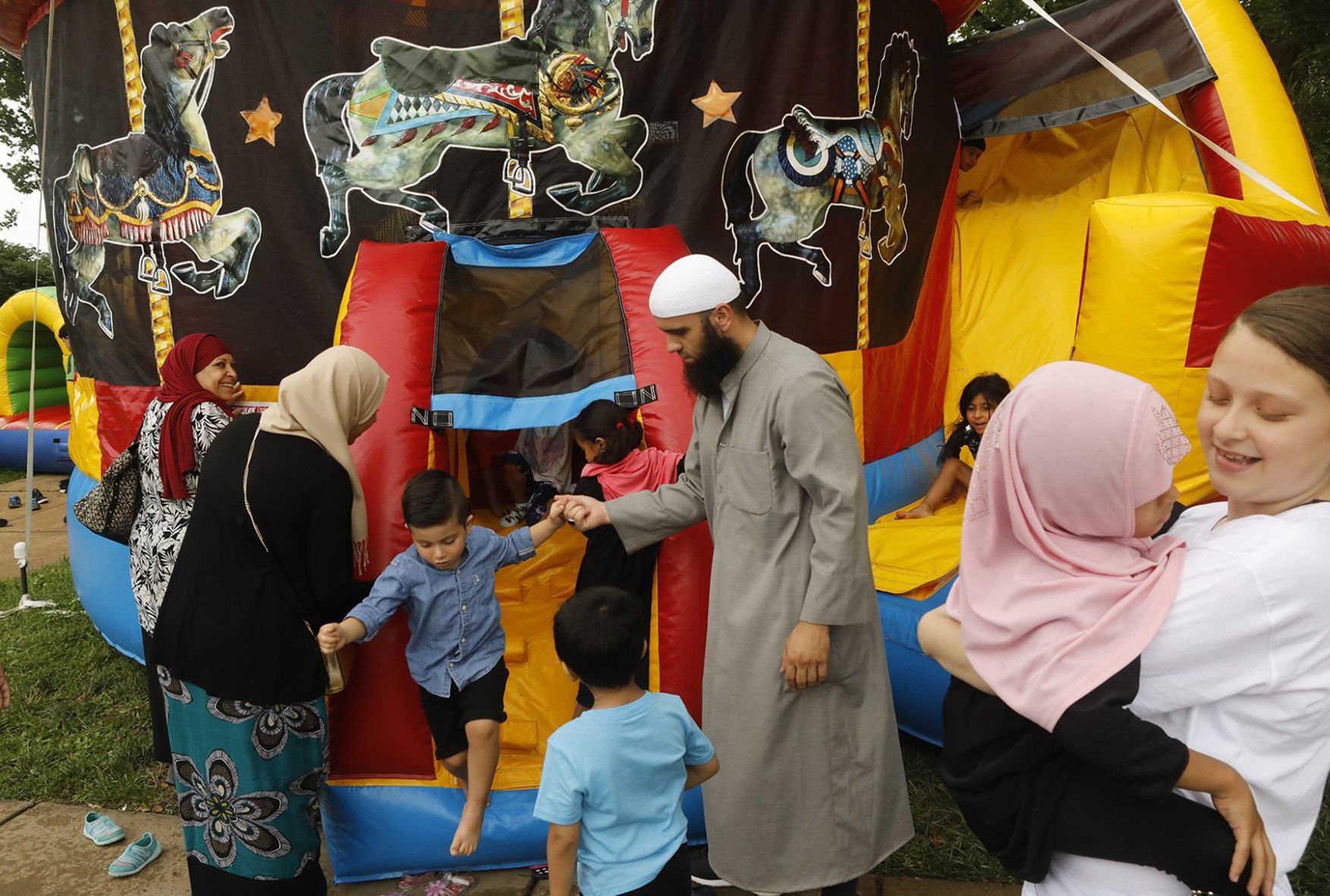 Rainy weather didn't stop the Eid festival in Forest Park